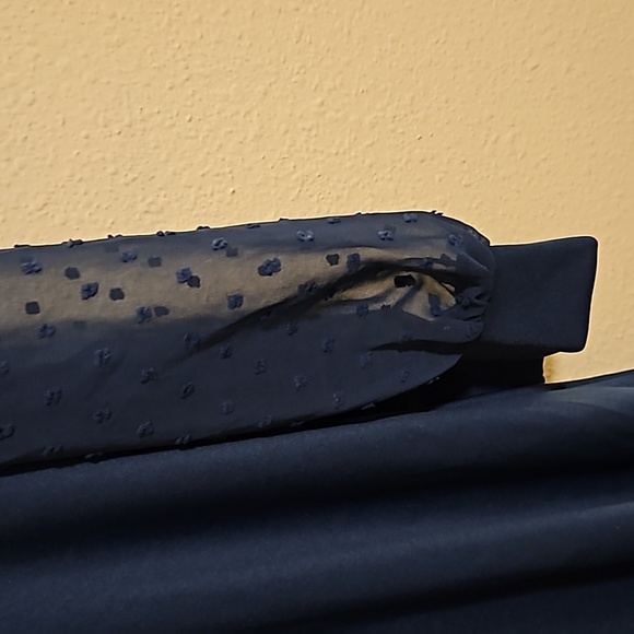 Seta T Swiss dot sleeve midi wrap front swing dress NWT sz. L - Picture 2 of 9